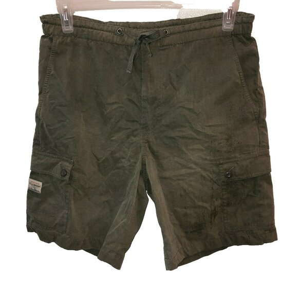 Eddie Bauer Mens Green Cotton Blend Cargo Shorts Size Small Waist 31 x 9 - Picture 1 of 7
